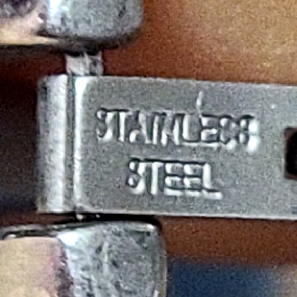 Stainless Steel Unisex Large Box Link Chain Bracelet  9 1/2" Stamped - Picture 6 of 6